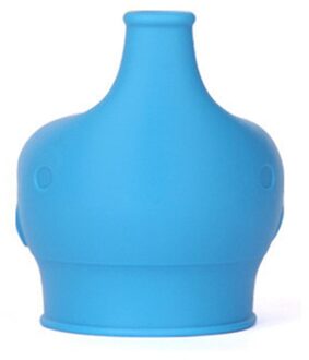 Herbruikbare Olifant Siliconen Sippy Beker Deksel Flexibele Overloop Spill-Proof Cup Cover Voor Baby 'S Peuters Drinken Tool Blauw
