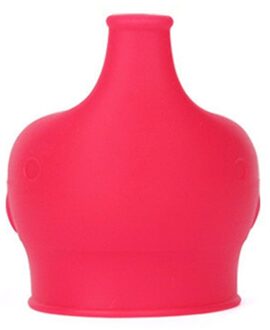 Herbruikbare Olifant Siliconen Sippy Beker Deksel Flexibele Overloop Spill-Proof Cup Cover Voor Baby 'S Peuters Drinken Tool Rood