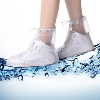 Herbruikbare Opvouwbare Vrouwen Mannen Regen Overschoenen Transparante Waterdichte Overschoenen Cover Xr