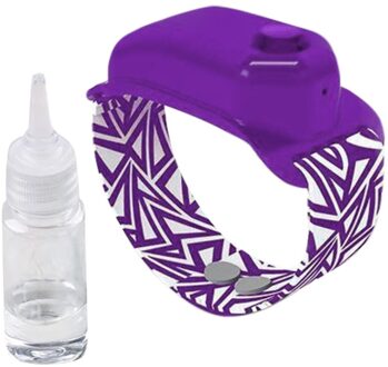 Herbruikbare Polsbandjes Handdesinfecterend Doseren Draagbare Armband Polsband Hand Dispenser Hand Band Pols Met Fles 10Ml paars