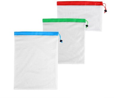 Herbruikbare Produceren Netje Groente Fruit Speelgoed Ademend Opbergzakken Boodschappen Pouch Wasbare Eco Vriendelijke Organizer 1 stk