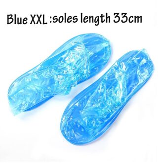 Herbruikbare Regen Schoenen Cover Vrouwen/Mannen/Kids Kinderen Dikker Waterdichte Laarzen Cyclus Regen Platte Antislip Overschoenen 2XL