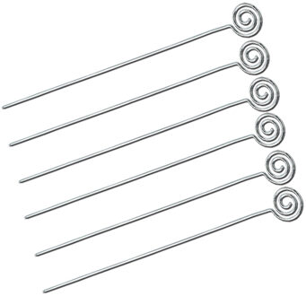 Herbruikbare Roestvrij Staal Barbecue Spiesjes Platte Shish Kebab Grills BBQ Spies Metal Sticks Naald Outdoor Accessoires 13.5 "35 cm 6 stukken