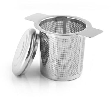 Herbruikbare Roestvrij Staal Mesh Thee-ei Theezeefje Met Cover Theepot Tea Leaf Spice Filter Drinkware Theewaar Keuken Gereedschap met hoes