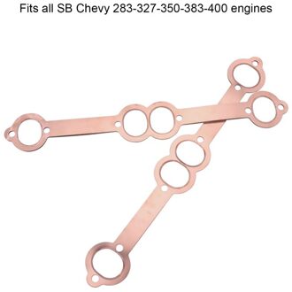 Herbruikbare Sbc Ovale Poort 1.8*1.5 Inch Koper Header Uitlaat Pakkingen Voor Sb 283-327-350-383-400 Motoren Motor Uitlaat Pakking