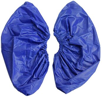 Herbruikbare Schoenen Cover Opslag Unisex Regen Laarzen Waterdicht Antisliplaarzen Laarzen Machine Wasbare Doek Schoen Zak Schoen Cover Blauw