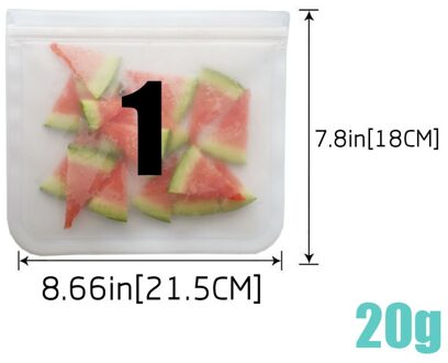 Herbruikbare Siliconen Voedsel Opbergtas Lek Vriezer Tas Fruit Lunchbox Doorschijnend Frosted Peva Voedsel Opslag Lekvrij Vriezer Bag 1 20g