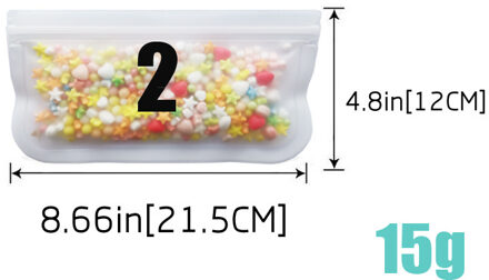 Herbruikbare Siliconen Voedsel Opbergtas Lek Vriezer Tas Fruit Lunchbox Doorschijnend Frosted Peva Voedsel Opslag Lekvrij Vriezer Bag 2 15g