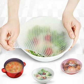 Herbruikbare Siliconen Voedsel Wrap Seal Cover Stretch Cling Film Verse Voedsel Saver Keuken Helpers Silicone Voedsel Stretch Cover Placemat