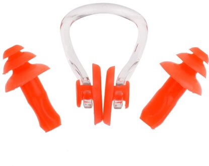 Herbruikbare Soft Silicone Zwemmen Set Oordopjes + Neusklem Zwembad Accessoires
