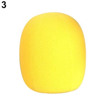 Herbruikbare Verdikking Microfoon Spons Deksel Foam Bal Type Mic Voorruit 5 Kleuren Ktv Dj Winddicht Wasbaar Mic Mouw geel