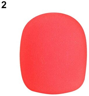 Herbruikbare Verdikking Microfoon Spons Deksel Foam Bal Type Mic Voorruit 5 Kleuren Ktv Dj Winddicht Wasbaar Mic Mouw Rood