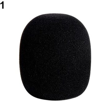 Herbruikbare Verdikking Microfoon Spons Deksel Foam Bal Type Mic Voorruit 5 Kleuren Ktv Dj Winddicht Wasbaar Mic Mouw zwart