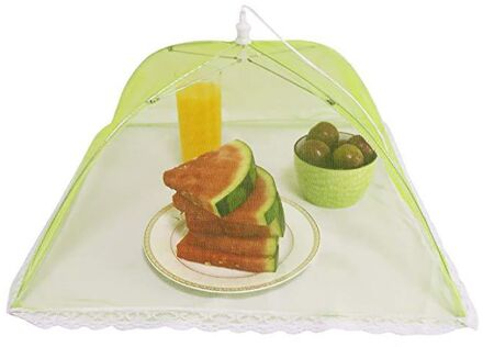 Herbruikbare Voedsel Covers Inklapbare Voedsel Covers Paraplu Voedsel Bescherm Covers Protector Voedsel Anti Stofkap Keuken Accessoires geel