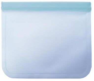 Herbruikbare Voedsel Opbergtas Peva Siliconen Verse Zak Lekvrij Vriezer Bag Keuken Opslag Voor Groente Vlees licht blauw