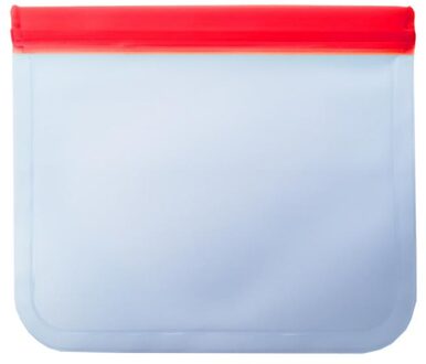 Herbruikbare Voedsel Opbergtas Peva Siliconen Verse Zak Lekvrij Vriezer Bag Keuken Opslag Voor Groente Vlees rood