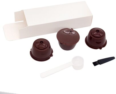 Herbruikbare Voor Dolce Gusto Koffie Capsule Cup Filter Koffie Filter Koffie Capsules Herbruikbare Koffie Cup Mand 3stk bruin