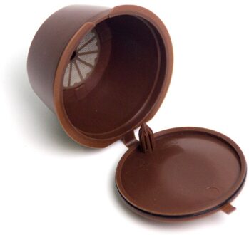 Herbruikbare Voor Dolce Gusto Koffie Capsule Cup Filter Koffie Filter Koffie Capsules Herbruikbare Koffie Cup Mand 5 bruin