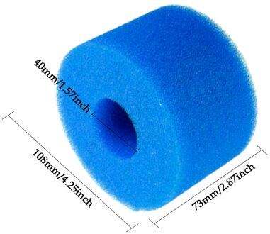 Herbruikbare Wasbare Zwembad Filter Foam Spons Cartridge Voor Intex Type H Schoonmaken Vervanging blauw 40x108x73mm