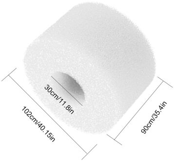 Herbruikbare Wasbare Zwembad Filter Foam Spons Cartridge Voor Intex Type H Schoonmaken Vervanging wit 40x108x73mm