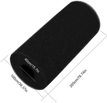 Herbruikbare Wasbare Zwembad Filter Foam Spons Cartridge Voor Intex Type H Schoonmaken Vervanging zwart 40x100x200mm