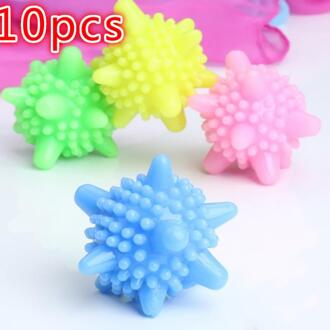 Herbruikbare Wasmachine Wasserette Bal Voor Drogen Cleaning Verzachtende Kleding Geen Chemicaliën Stof Verzachten Doek Cleaner 10stk kleur willekeurig