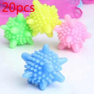 Herbruikbare Wasmachine Wasserette Bal Voor Drogen Cleaning Verzachtende Kleding Geen Chemicaliën Stof Verzachten Doek Cleaner 20stk kleur willekeurig