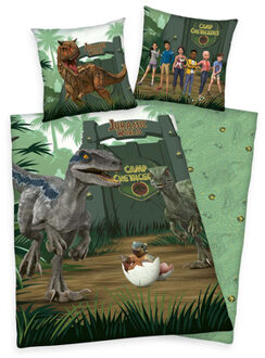 Herding Beddengoed Jurassic World Camp Krijt 135 x 200 cm Groen - 135x200 cm