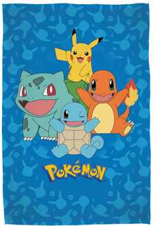 Herding Pokemon Fleece Blanket Starter Pokemon 130 x 160 cm
