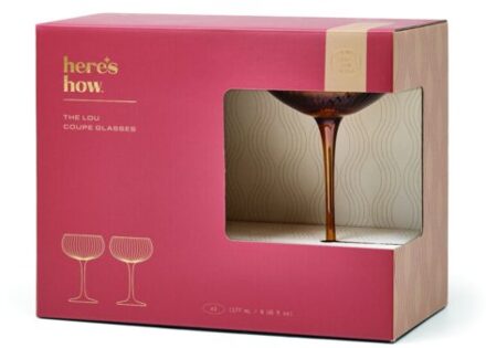 Here's how cocktailglas the lou coupe - amber, set van 2