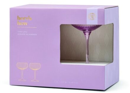 Here's how cocktailglas the lou coupe - lila, set van 2