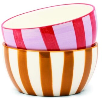 Here's how kommen set the bella - 2 stuks, oker & roze