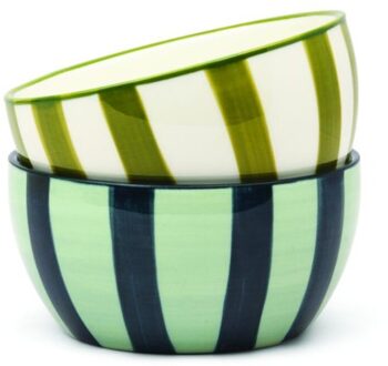 Here's how kommen set the bella - 2 stuks, olijf & blauw