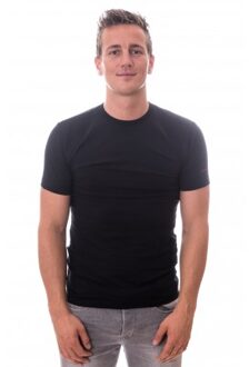 Heren 2-pack t-shirt - Black- Maat S