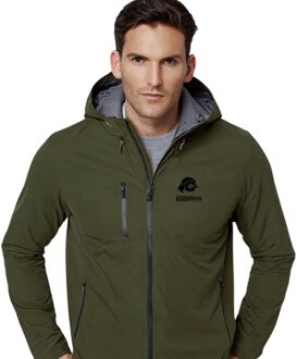 Heren 3-Laags Hardshell Wandeljack Olijfgroen - maat