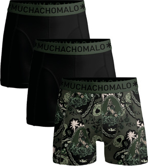 Heren 3-pack Boxershorts Print/Effen