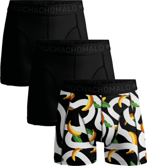 Heren 3-pack Boxershorts Print/Effen