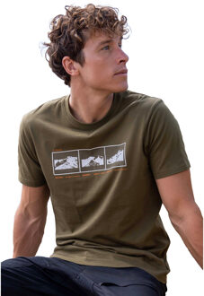 Heren 3 Peaks Biologisch Katoenen T-Shirt (Groen)