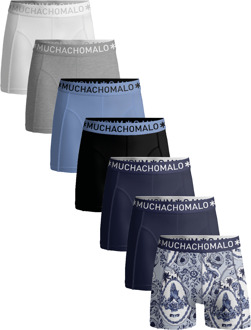 Heren 7-pack Boxershorts Print/Effen