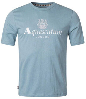 Heren Actief Groot Logo T-Shirt (Blauw) - maat 2XL