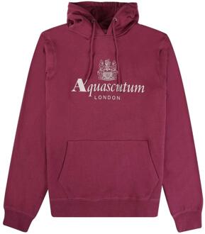 Heren Actieve Grote Logo Hoodie (Bordeaux) - maat Bourgogne