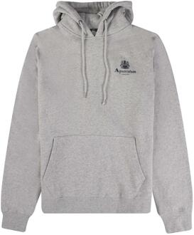 Heren Actieve Hoodie met Klein Logo (Grijs) - 2XL