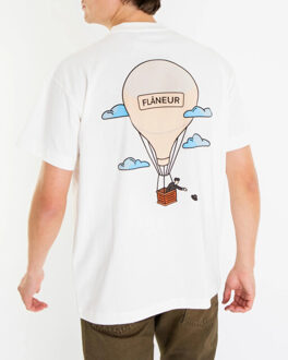 Heren aéronautique t-shirt Wit - XS