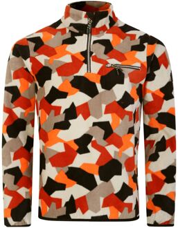 Heren affinity geometrisch fleece top Oranje - XL