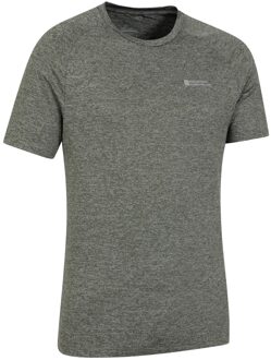 Heren Agra Gestreept IsoCool T-Shirt (Donkere Khaki) Kaki