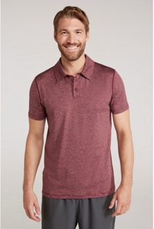 Heren Agra gestreept poloshirt (Bourgondië) Bourgogne - L