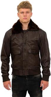 Heren Air Force A2 bruin leren pilotenjack-Sao Paulo - 2XL