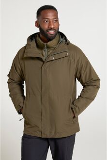 Heren Alaskan 3 In 1 Waterdichte Jas (Khaki) Kaki - 4XL