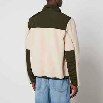 Heren Ami Paris Sherpa jas met rits in Khaki - maat XS Kaki