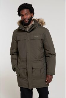 Heren Antarctic Extreme Camo Down Waterdichte Jas (Donkere Khaki) Kaki - 2XS